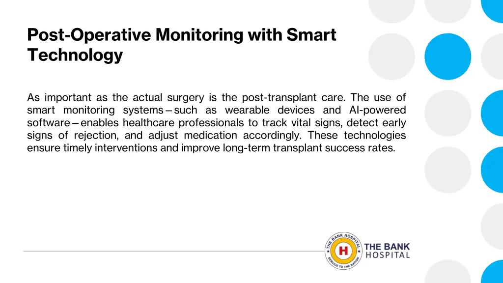 post operative monitoring with smart technology