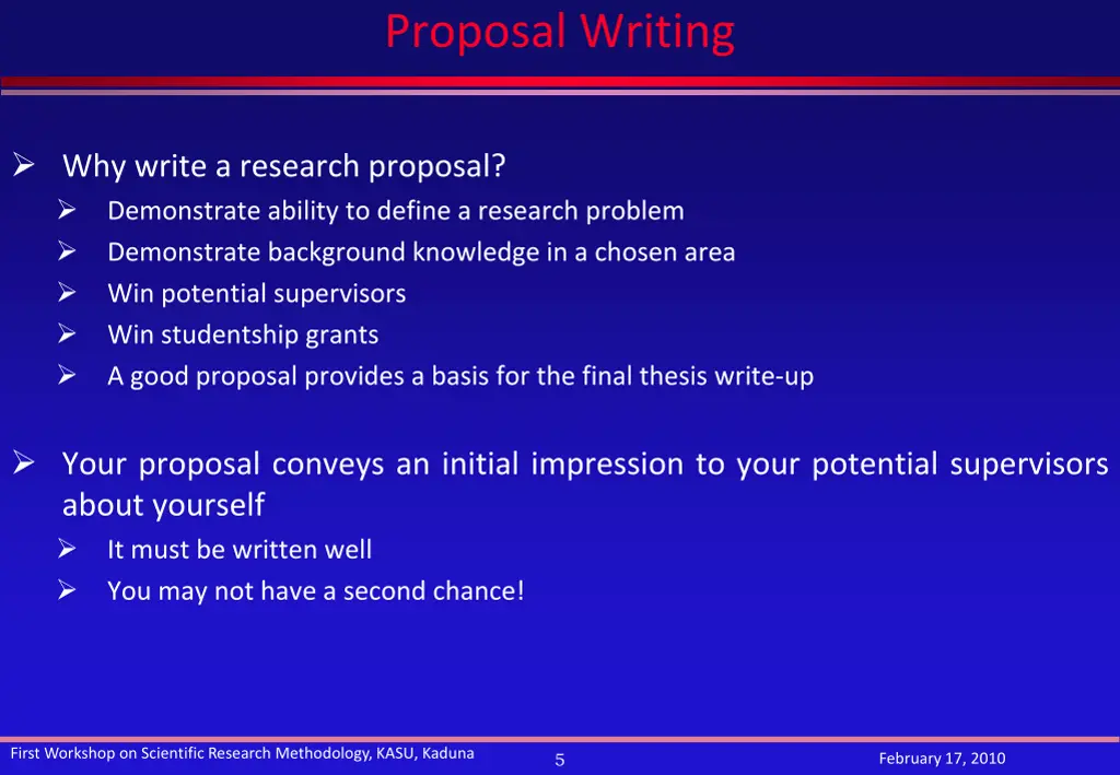 proposal writing