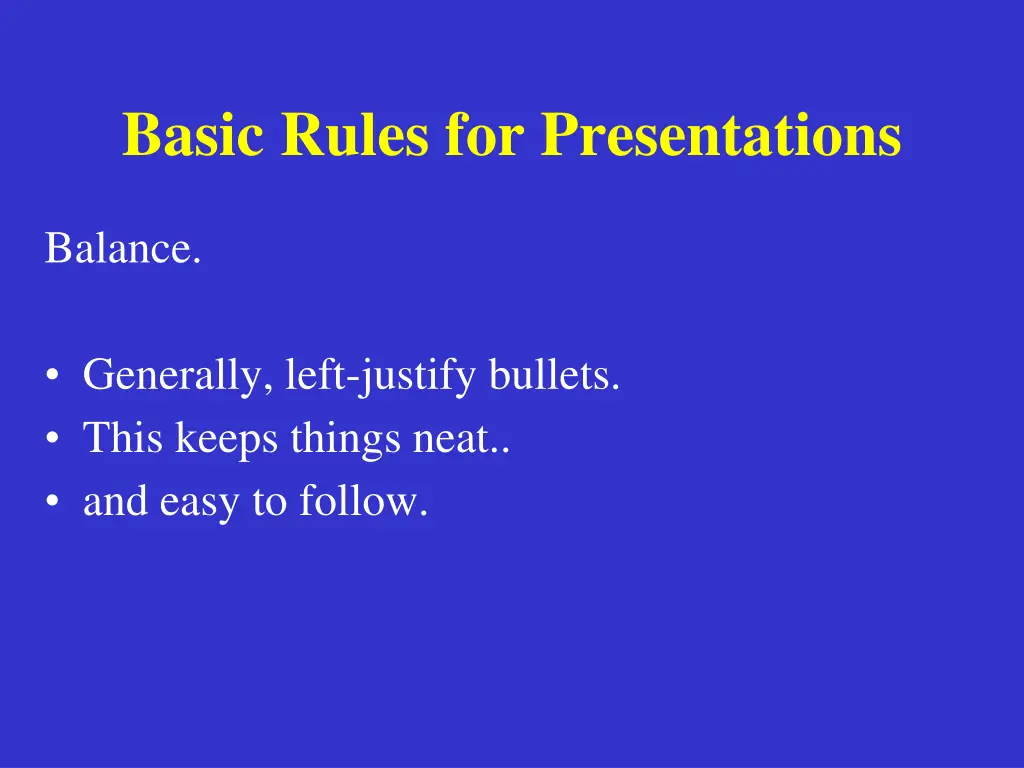 basic rules for presentations 5