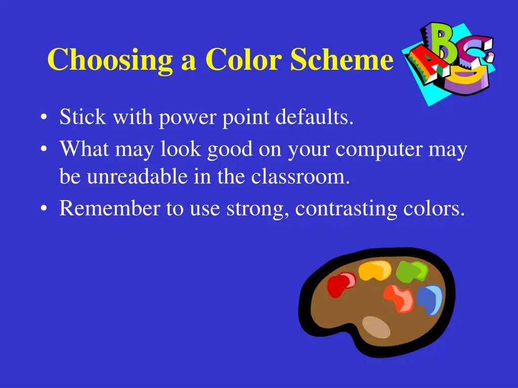choosing a color scheme