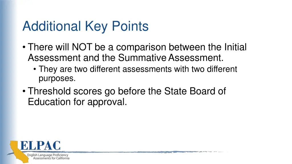 additional key points