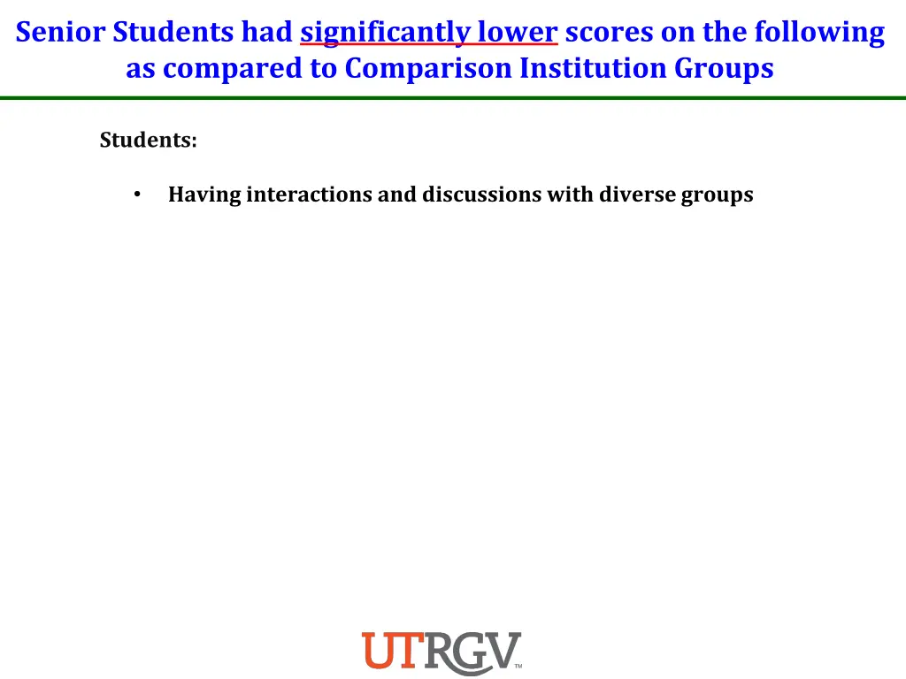 senior students had significantly lower scores