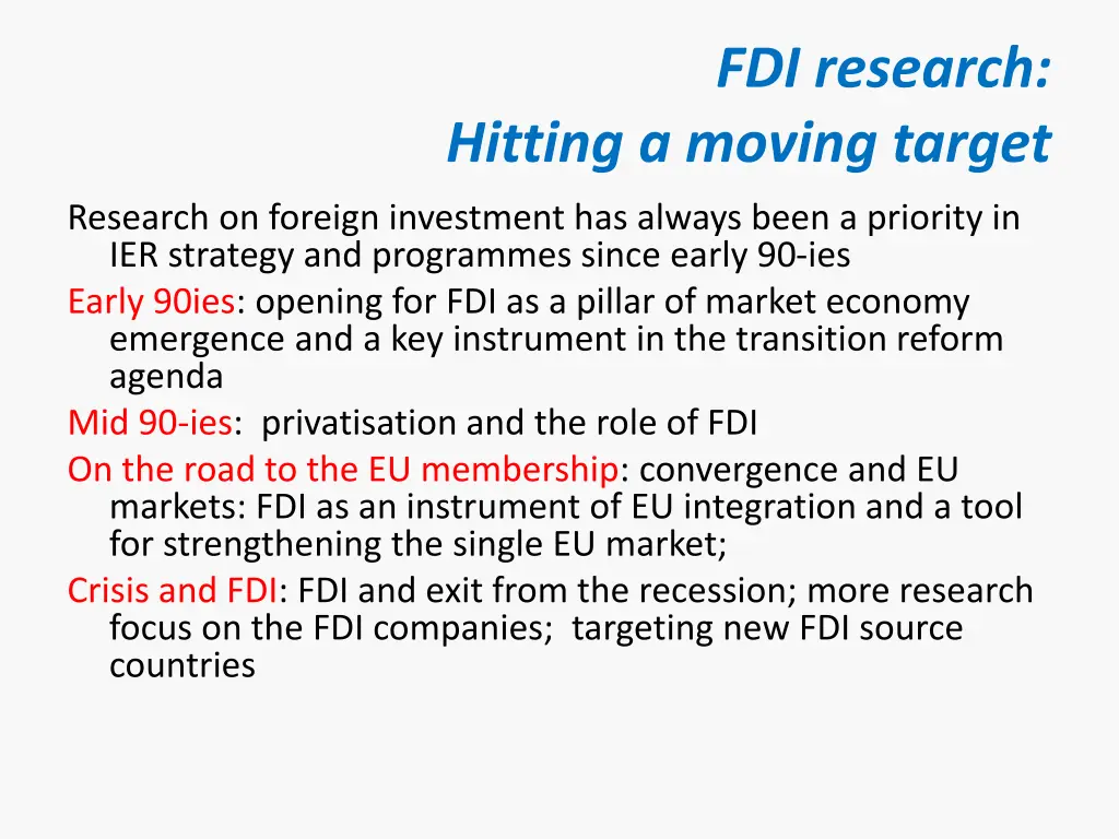 fdi research