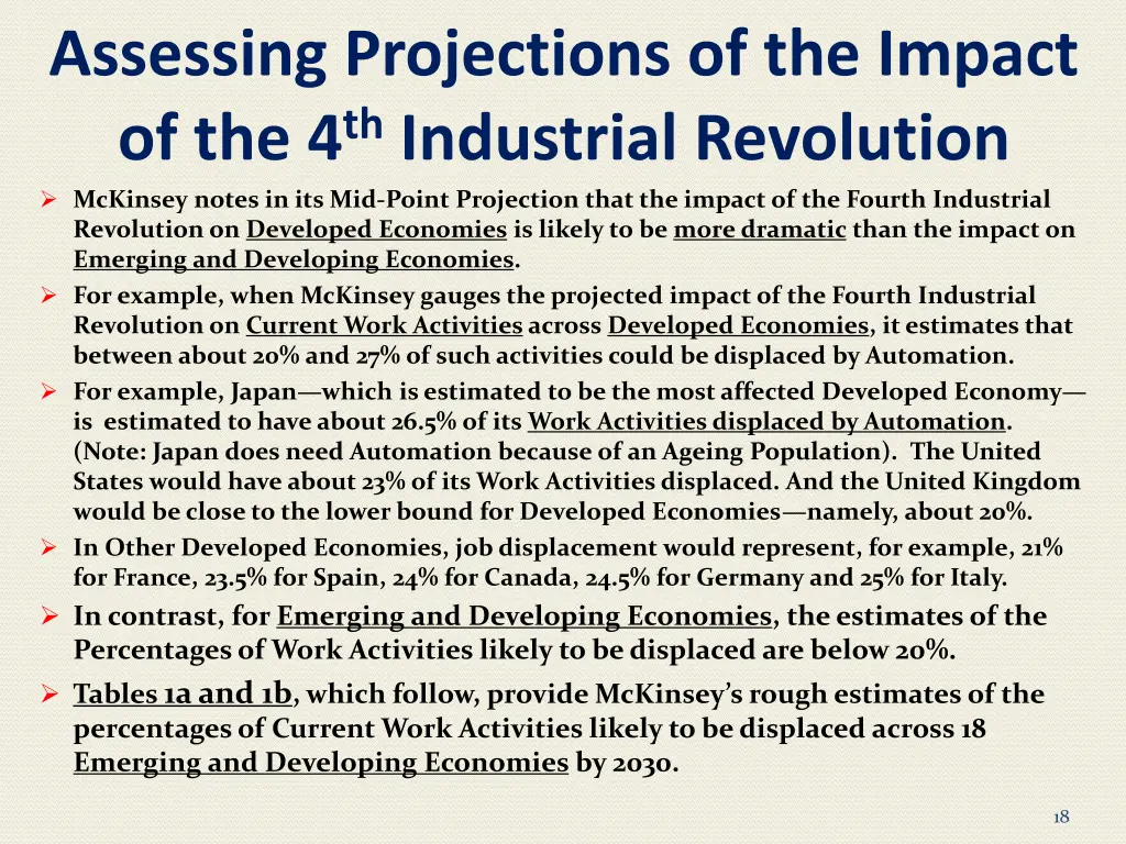assessing projections of the impact 2