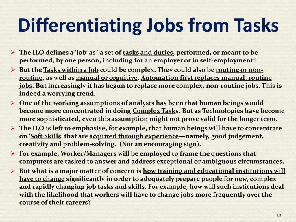 differentiating jobs from tasks