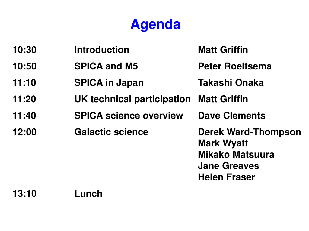 agenda