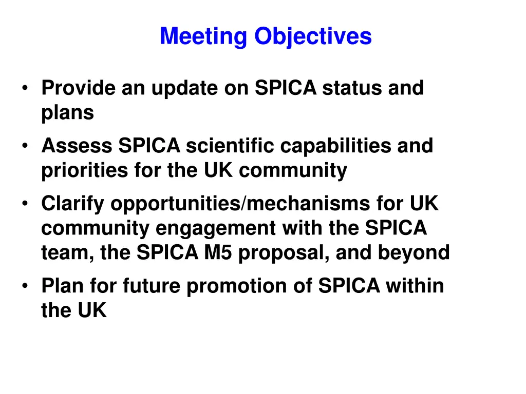 meeting objectives