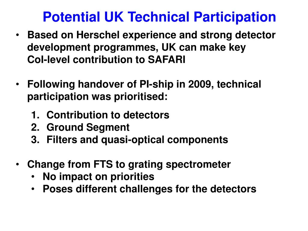 potential uk technical participation