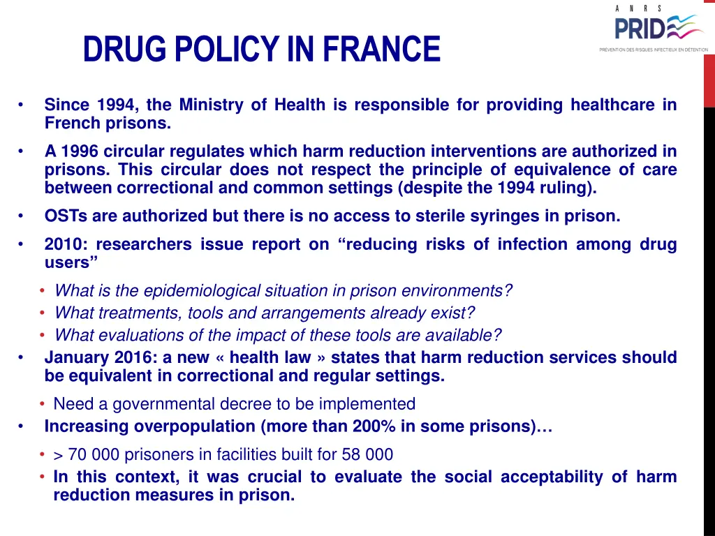 drug policy in france