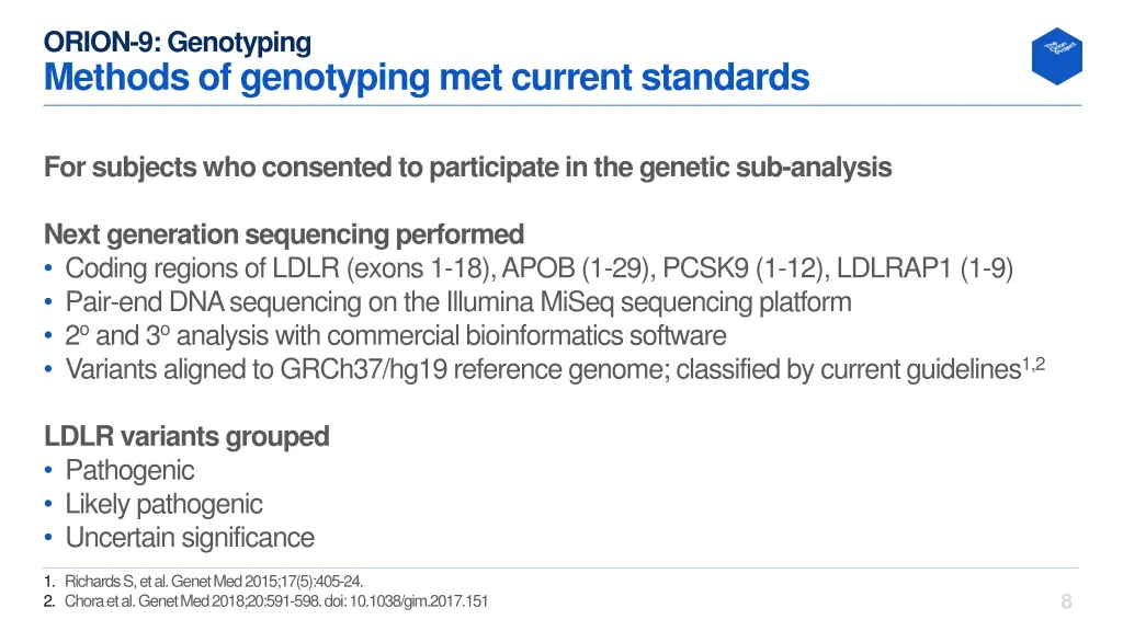 orion 9 genotyping methods of genotyping