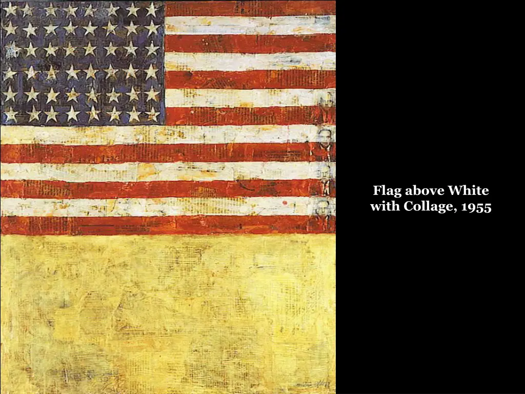flag above white with collage 1955