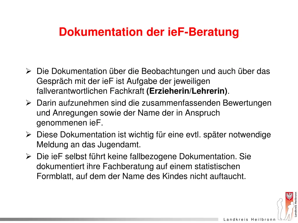 dokumentation der ief beratung