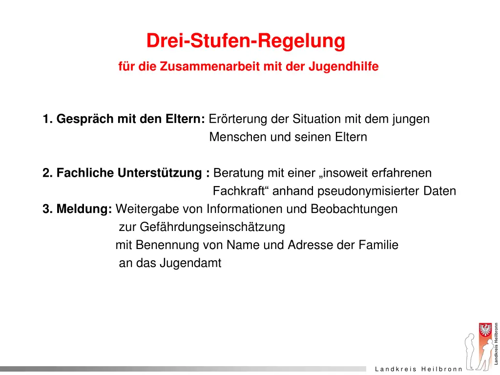 drei stufen regelung f r die zusammenarbeit