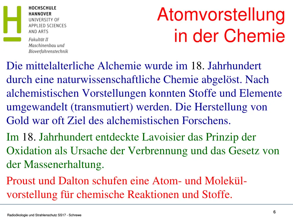 atomvorstellung in der chemie
