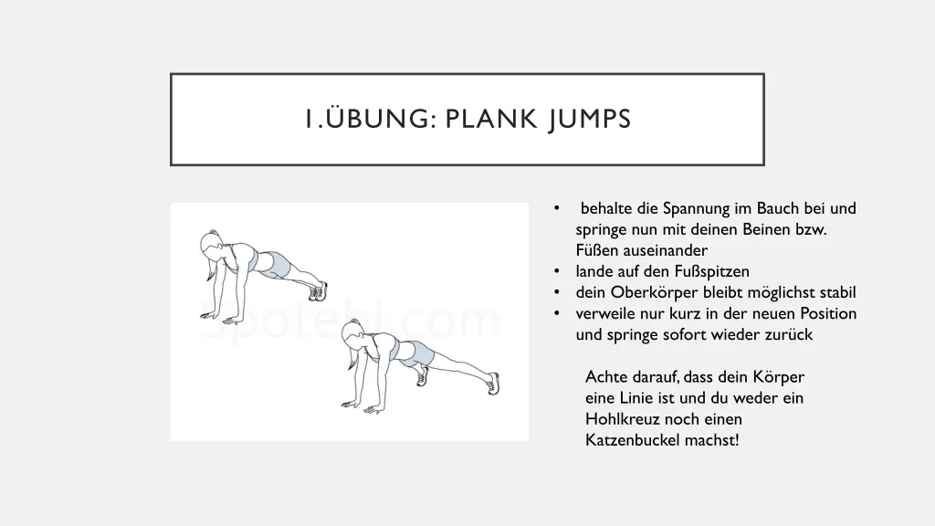 1 bung plank jumps