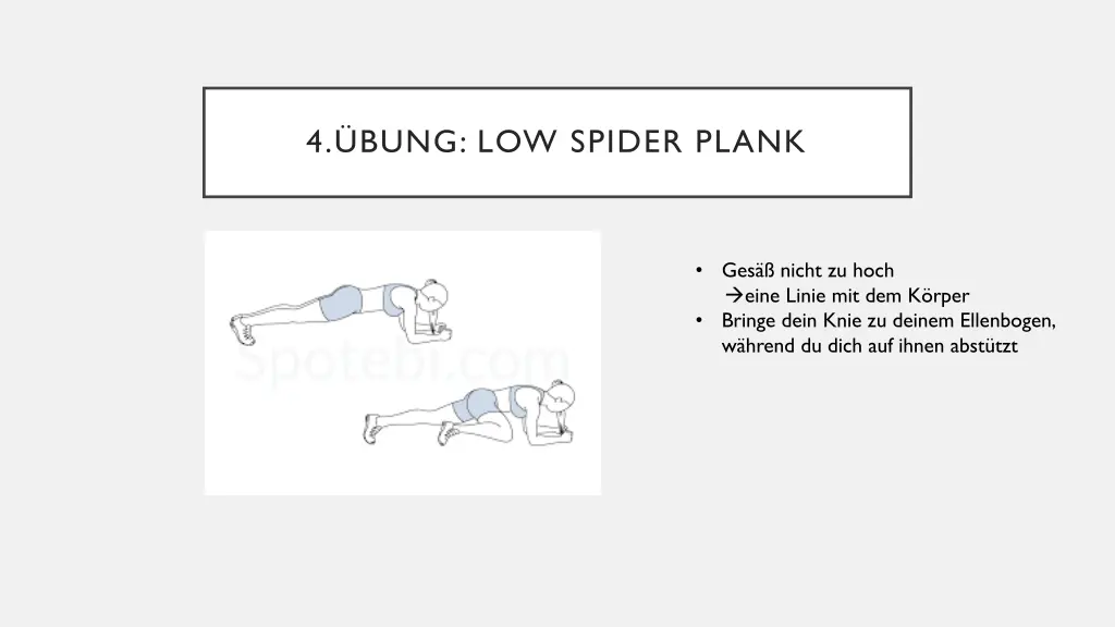 4 bung low spider plank