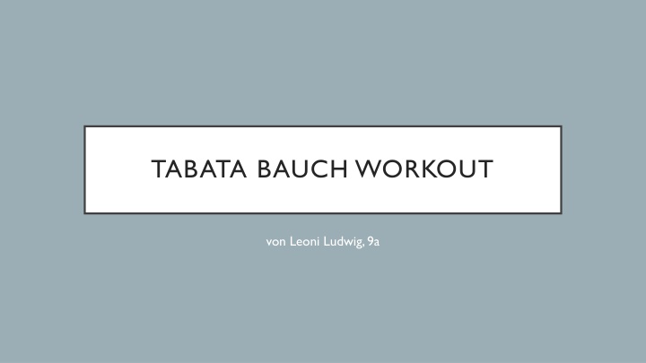 tabata bauch workout