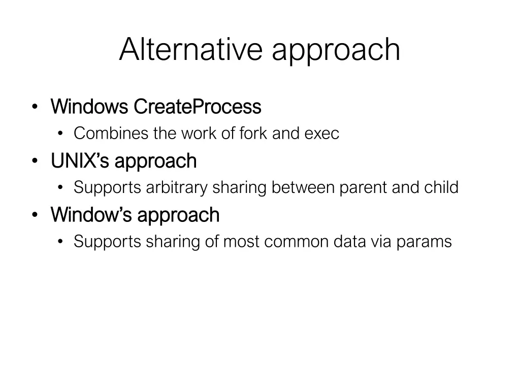 alternative approach