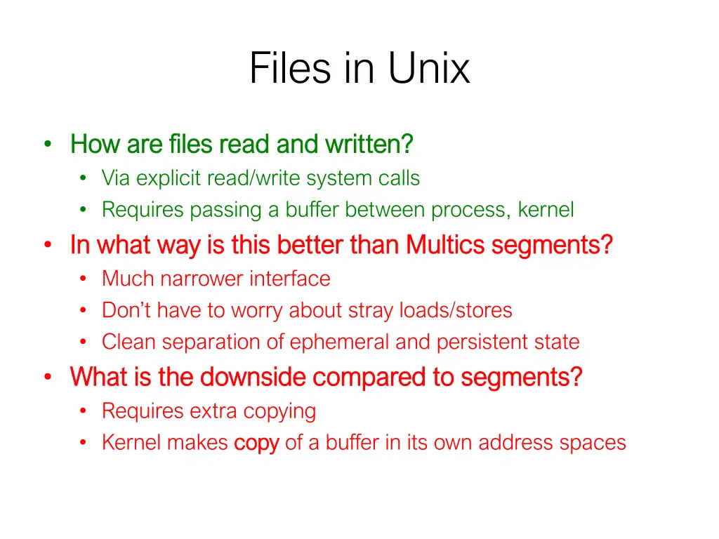 files in unix