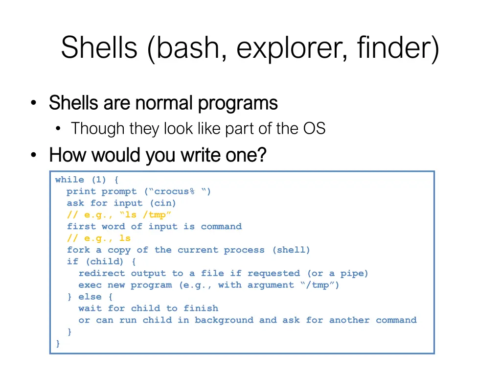 shells bash explorer finder