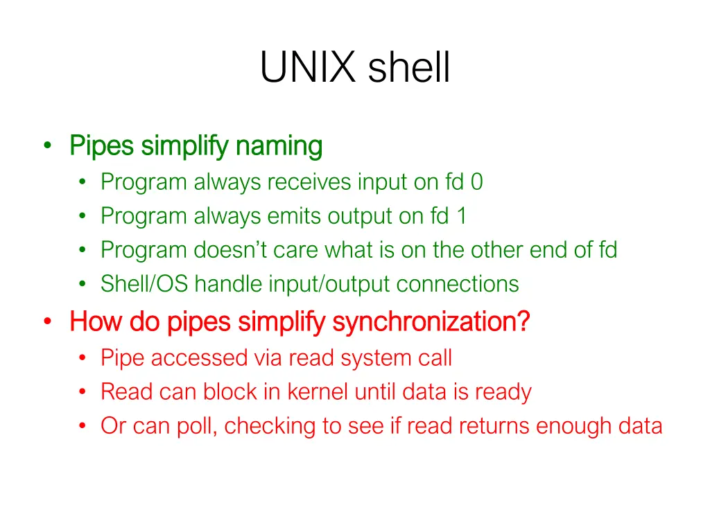unix shell 2