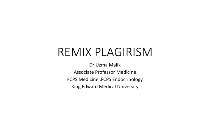 remix plagirism