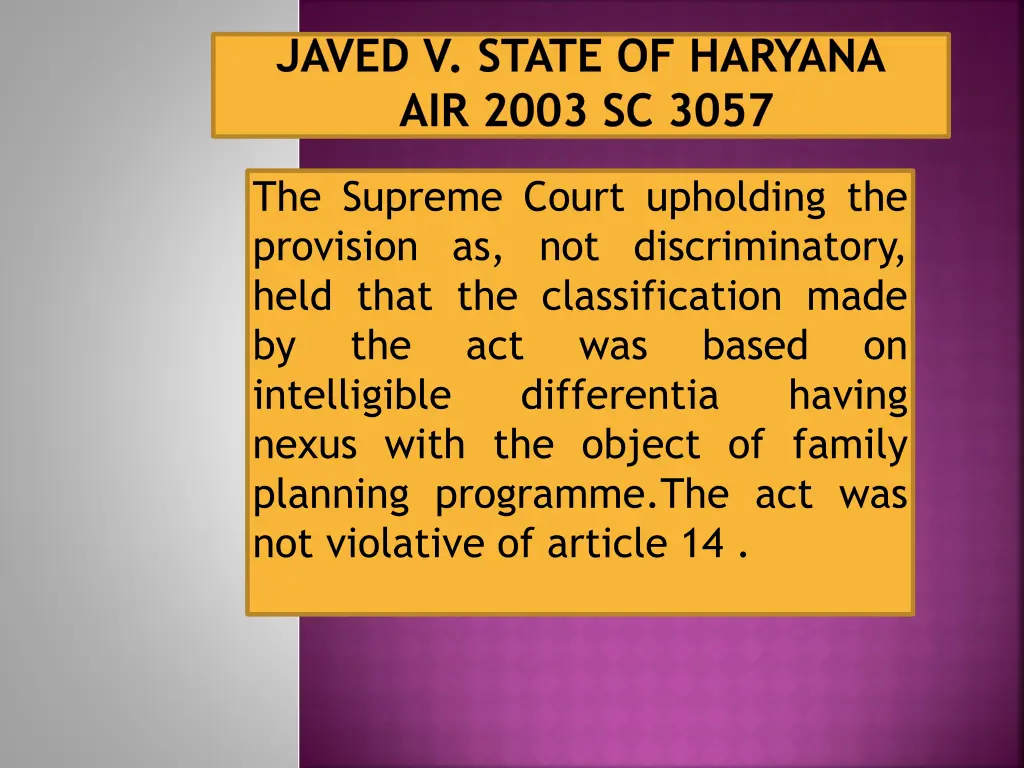 javed v state of haryana air 2003 sc 3057