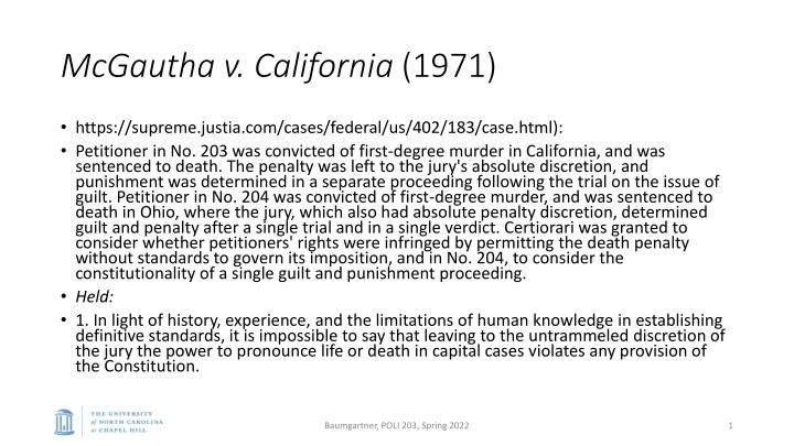 mcgautha v california 1971
