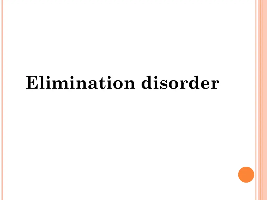 elimination disorder
