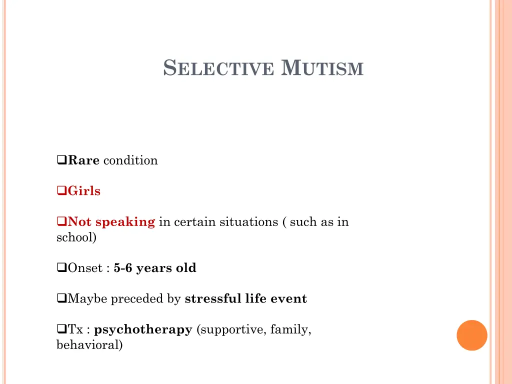 s elective m utism