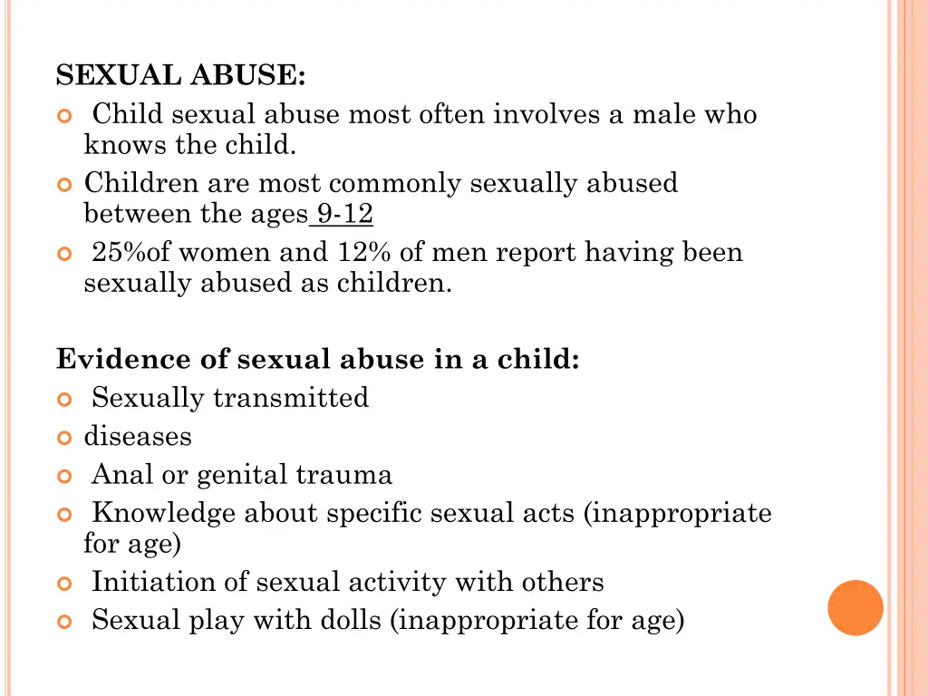 sexual abuse child sexual abuse most often