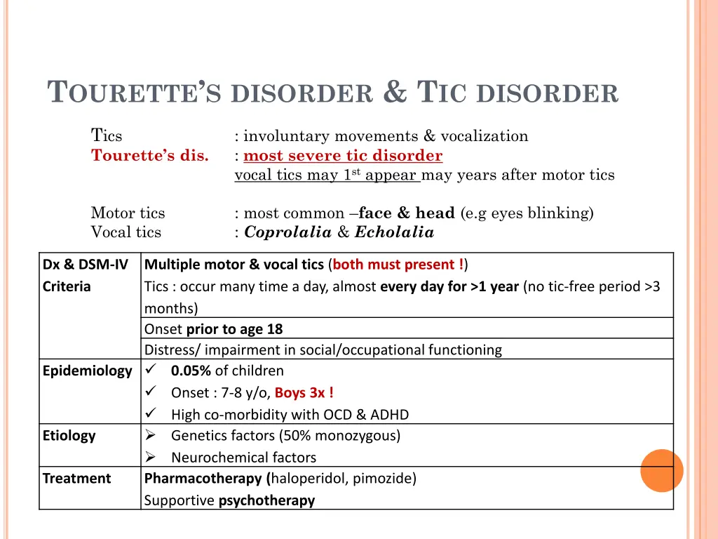 t ourette s disorder t ic disorder