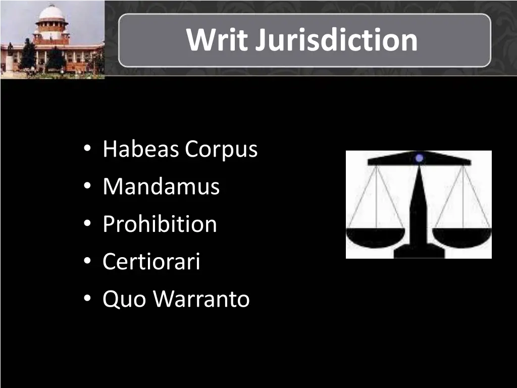 writ jurisdiction