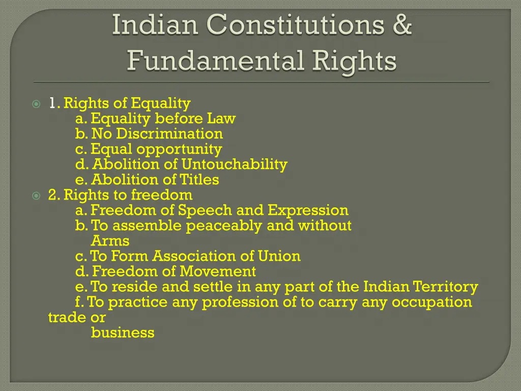 1 rights of equality a equality before