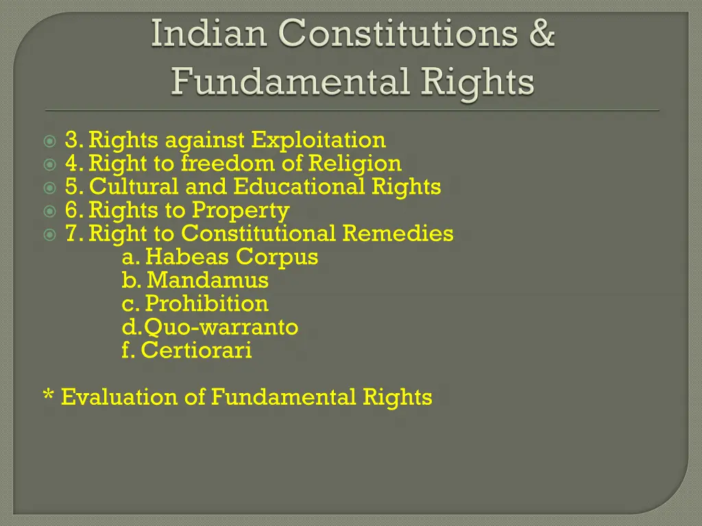 3 rights against exploitation 4 right to freedom