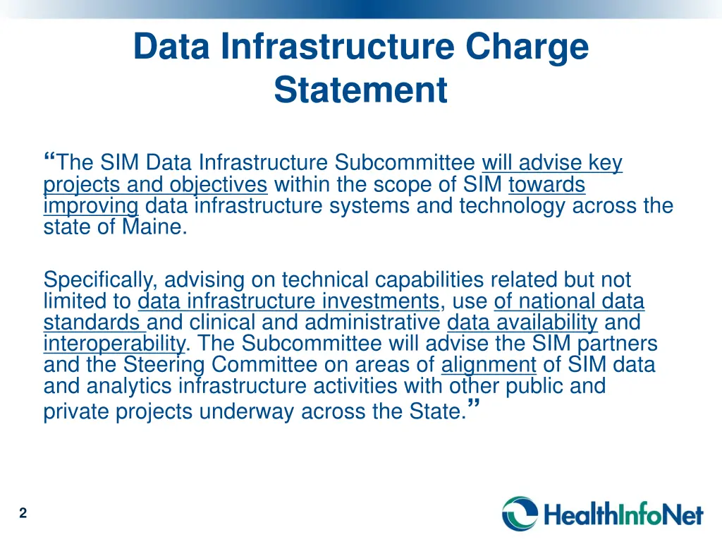 data infrastructure charge statement