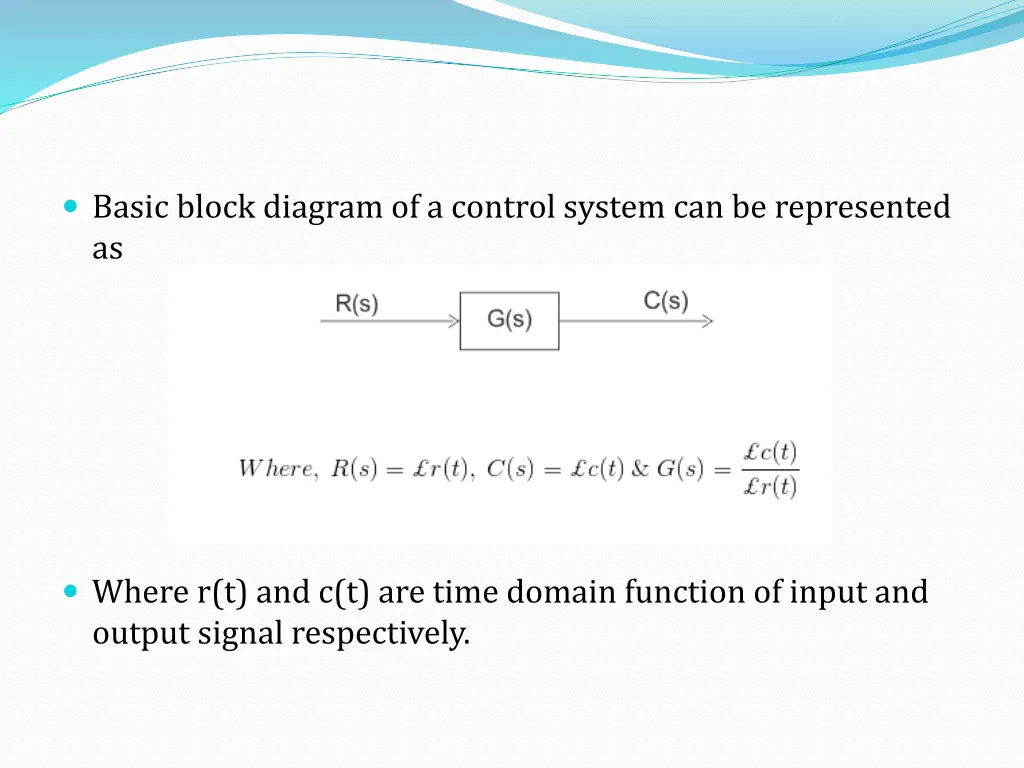 basic block diagram of a control system