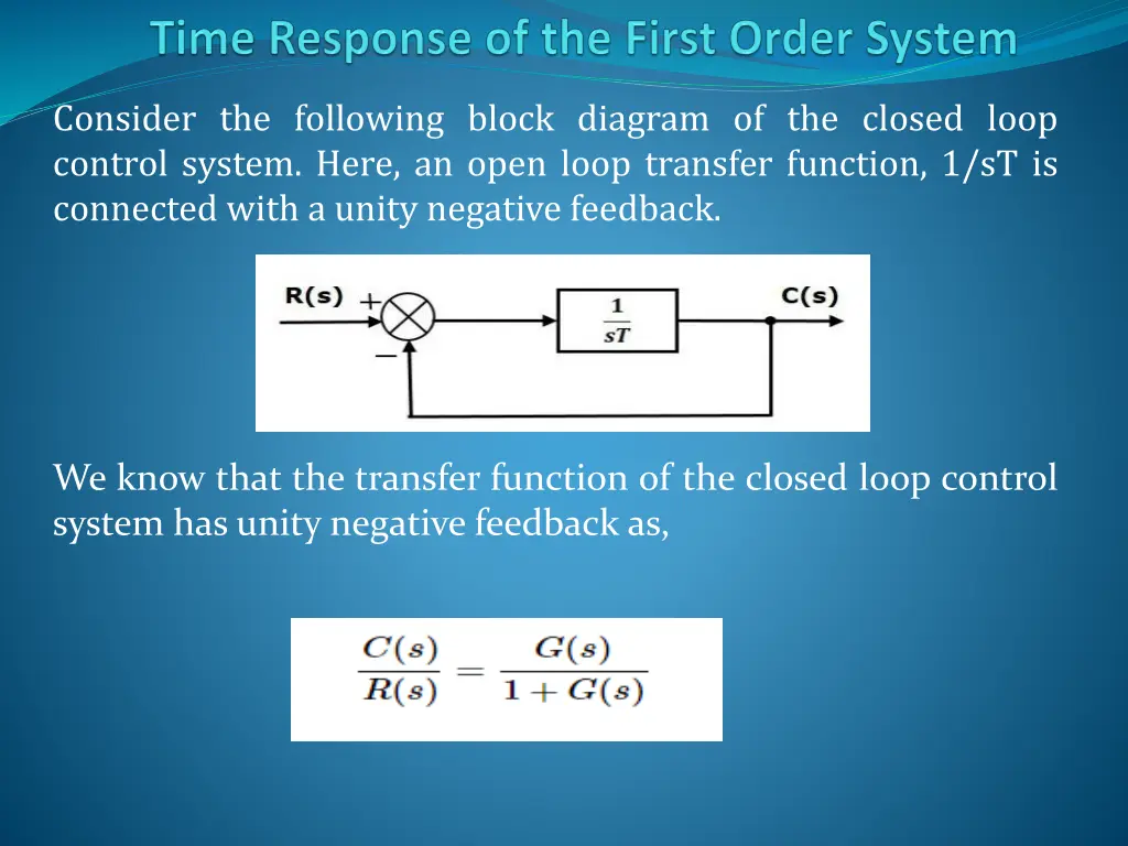 consider the following block diagram