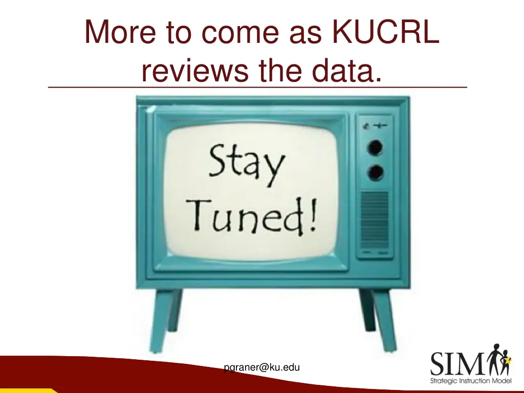 more to come as kucrl reviews the data