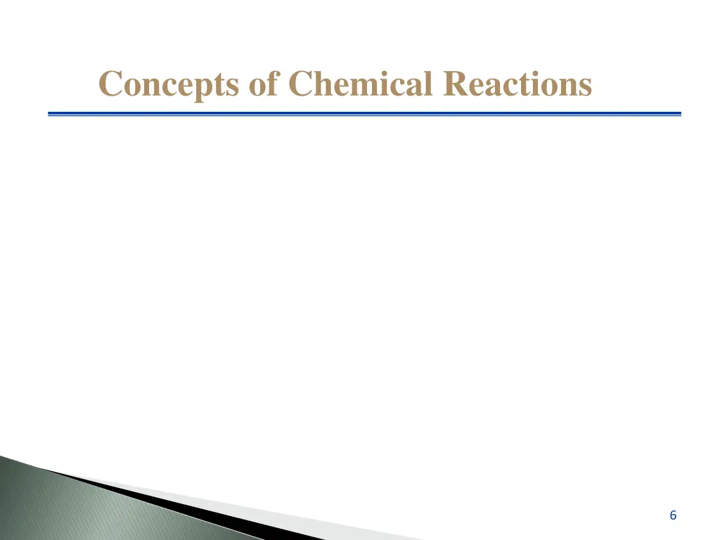 concepts of chemical reactions
