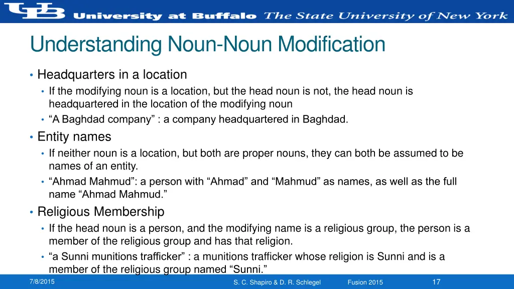 understanding noun noun modification 2