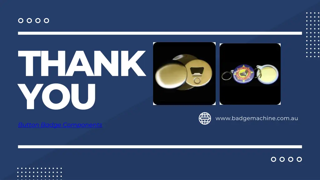 thank you button badge components