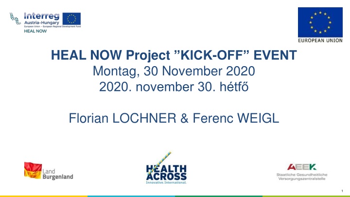 heal now project kick off event montag