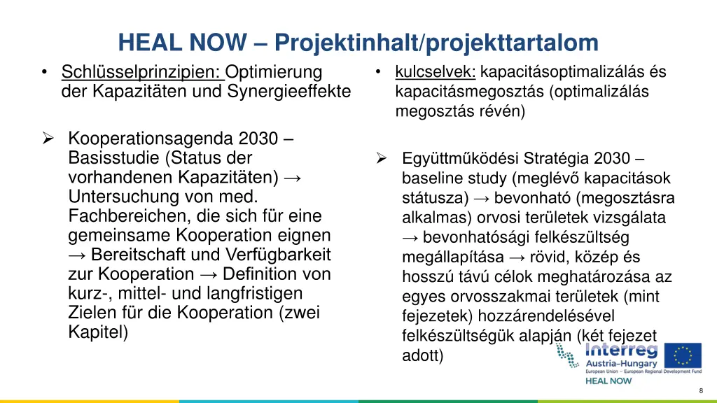 heal now projektinhalt projekttartalom schl