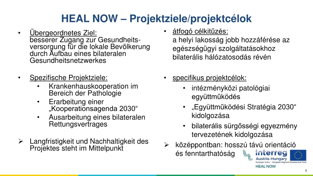 heal now projektziele projektc lok