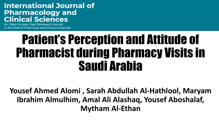 patient s perception and attitude of pharmacist