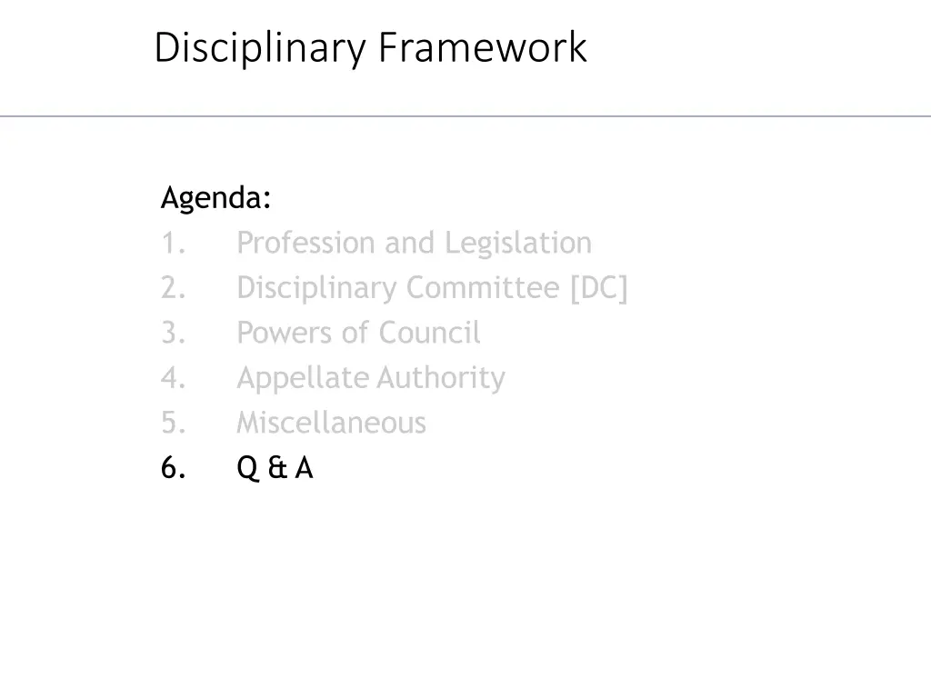 disciplinary framework 6