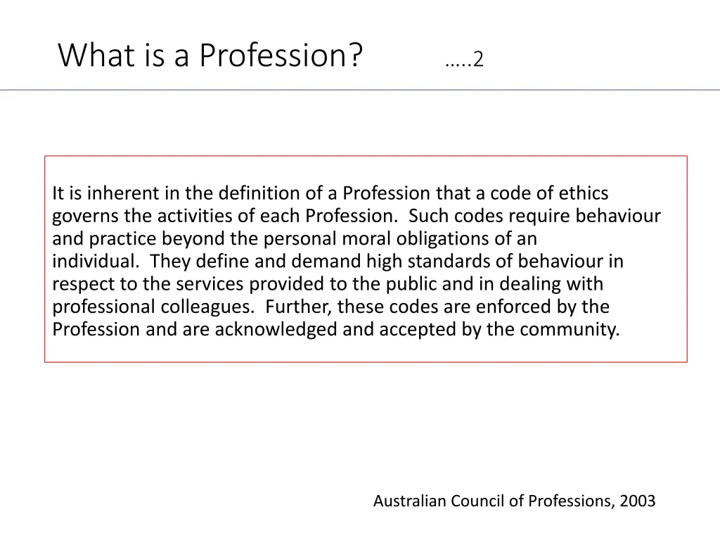 what is a profession 2