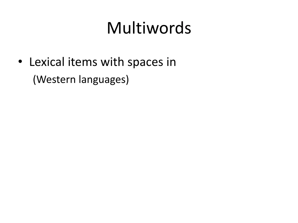 multiwords