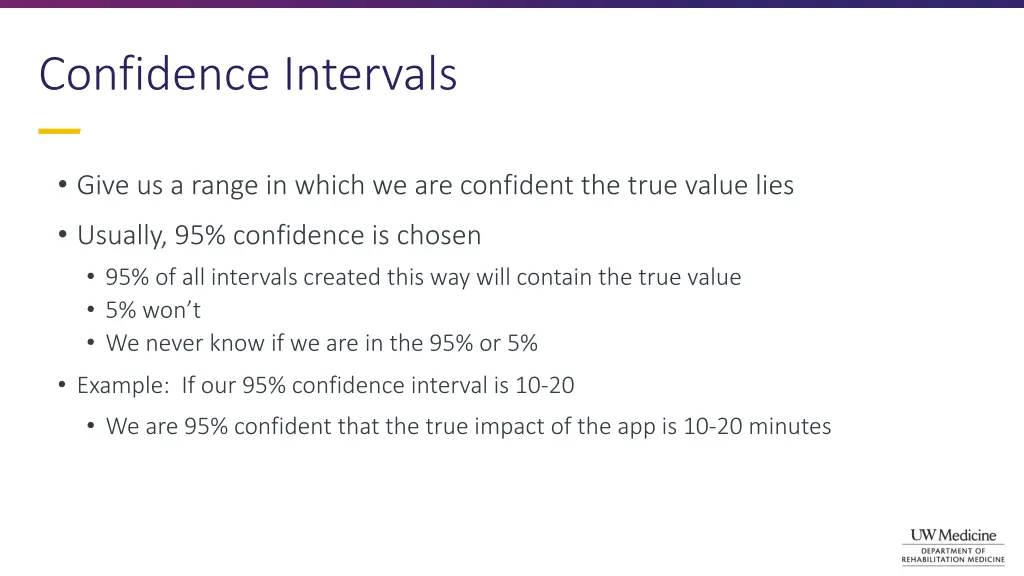confidence intervals